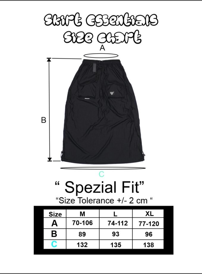 Wild Pleasure - Skirt Pocket Essentials Longskirt Cargo Nylon Crinkle Hitam Gorpcore Streetwear Techwear Pocket