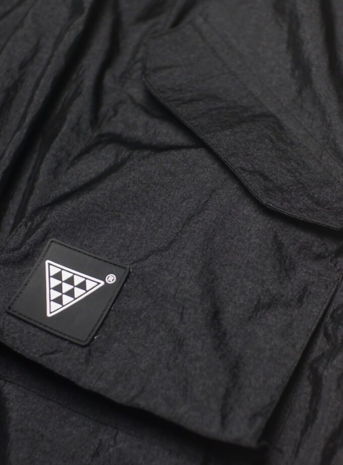 Wild Pleasure - Skirt Pocket Essentials Longskirt Cargo Nylon Crinkle Hitam Gorpcore Streetwear Techwear Pocket