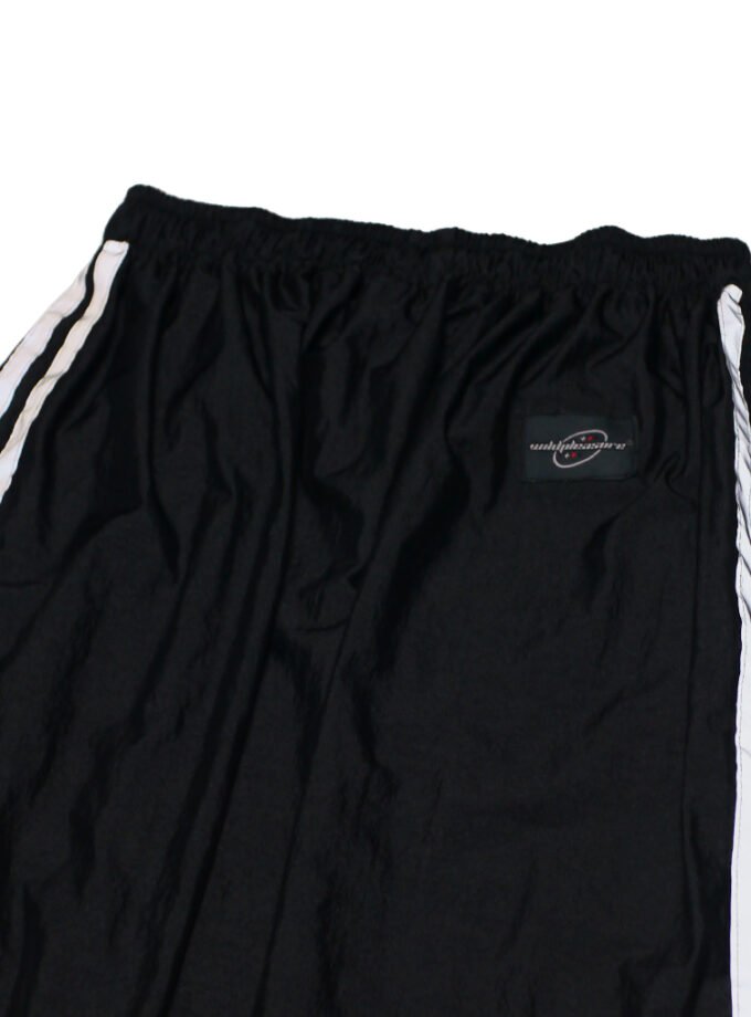 Wild Pleasure - Skirt Reflective Longskirt Cargo Nylon Crinkle Hitam Gorpcore Streetwear Techwear Pocket