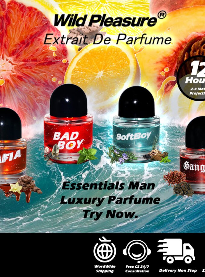 Wild Pleasure - Extrait De Parfum Man Luxury Essentials 12 Jam Proyeksi 2-3 Meter fresh