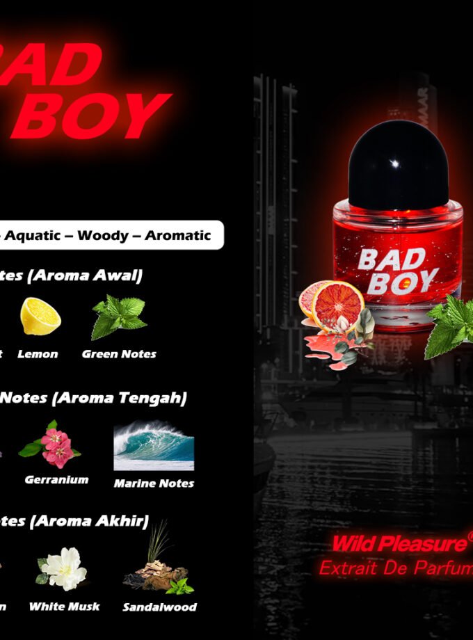 Wild Pleasure - Extrait De Parfum Man Luxury Essentials 12 Jam Proyeksi 2-3 Meter fresh