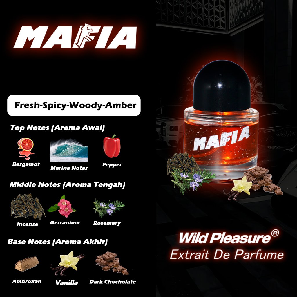 Wild Pleasure - Extrait De Parfum Man Luxury Essentials 12 Jam Proyeksi 2-3 Meter fresh - Gambar 6